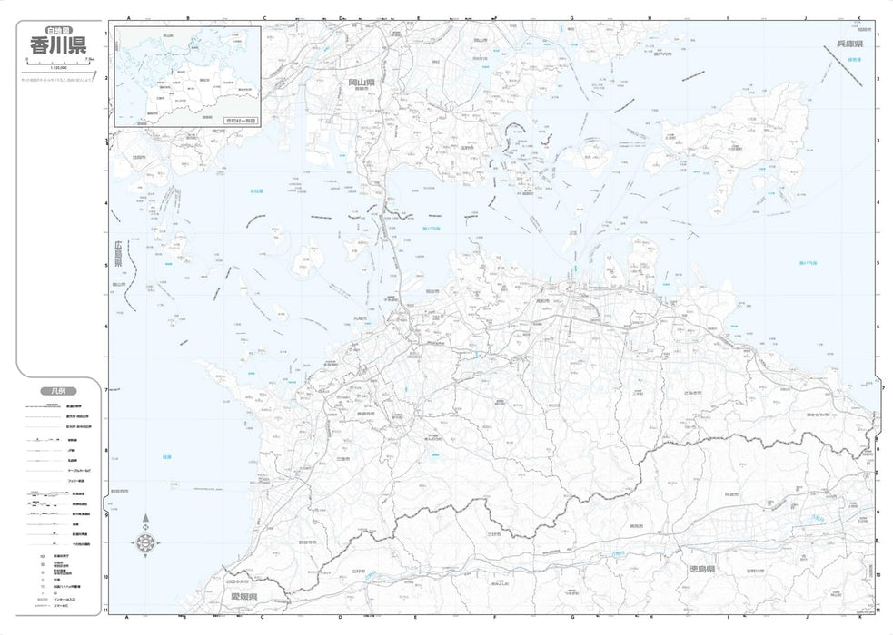 Prefecture Map Kagawa (Prefecture Map 37)