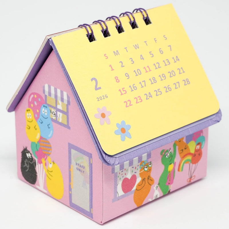 Greeting Life 2026 Desk Calendar House Box Barbapapa C-1734-BB