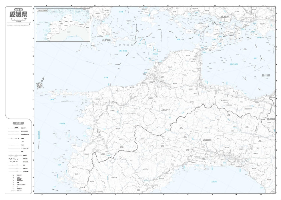 Prefecture Map Ehime (Prefecture Map 38)