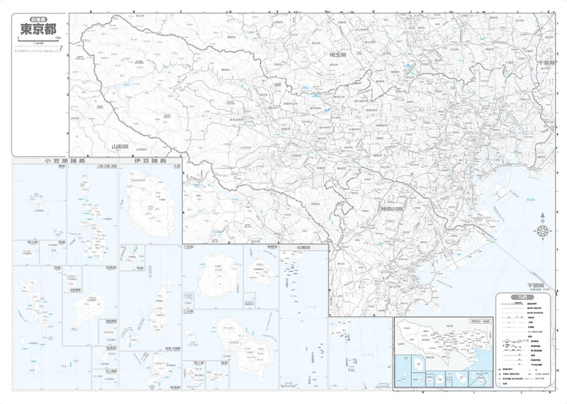 Prefecture Map Tokyo (Prefecture Map 13)