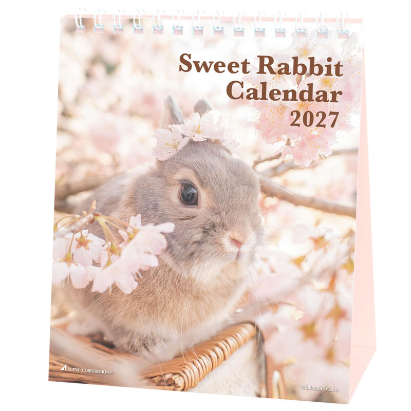 Active Corporation 2027 Desk Calendar Sweet Rabbit 27ACL-571