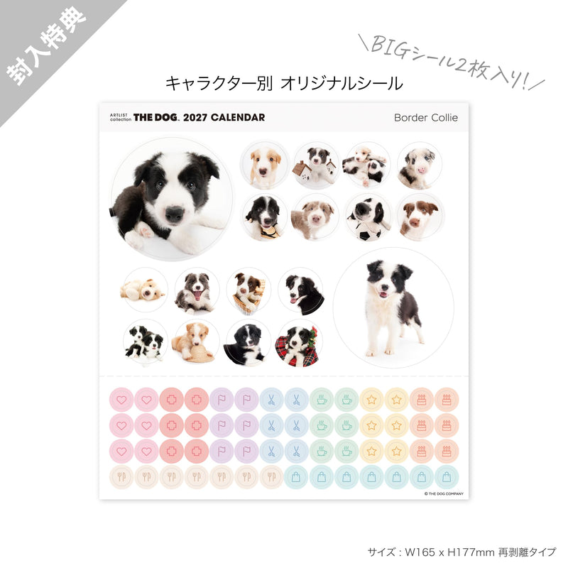 THE DOG 2027 Wall Calendar Mini Size [Border Collie]