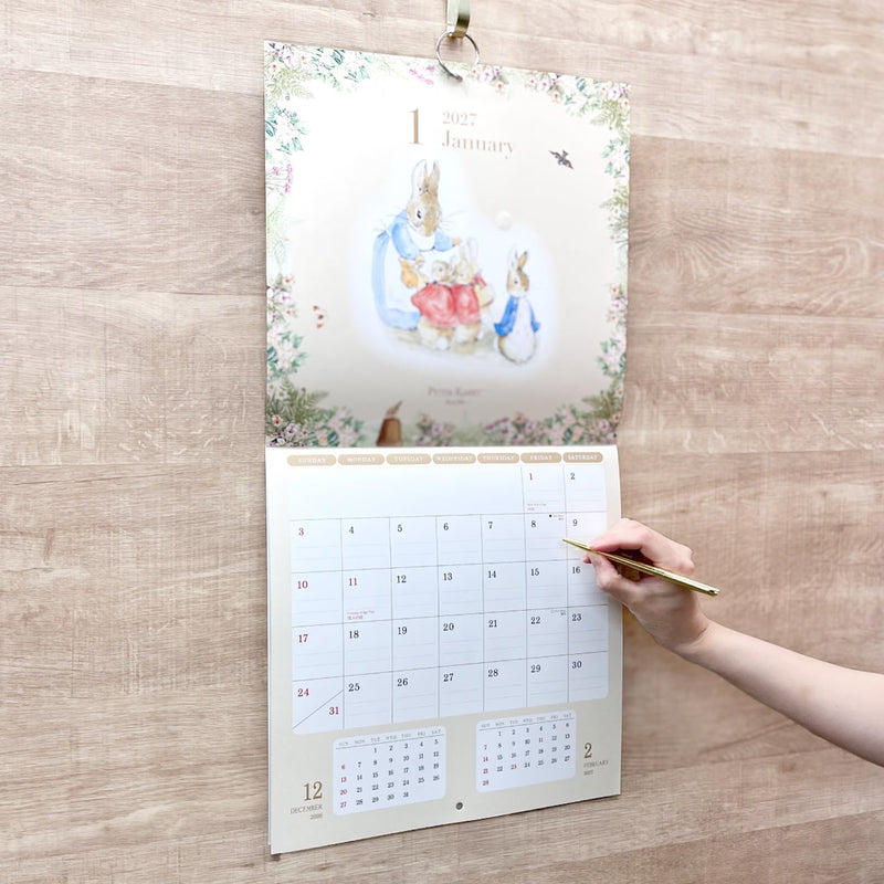 Midori 2027 Desk Calendar Stand Calendar Dog Pattern 31413006