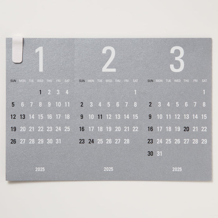 Replug 2025 Desk Calendar Triangler Silver A25-443