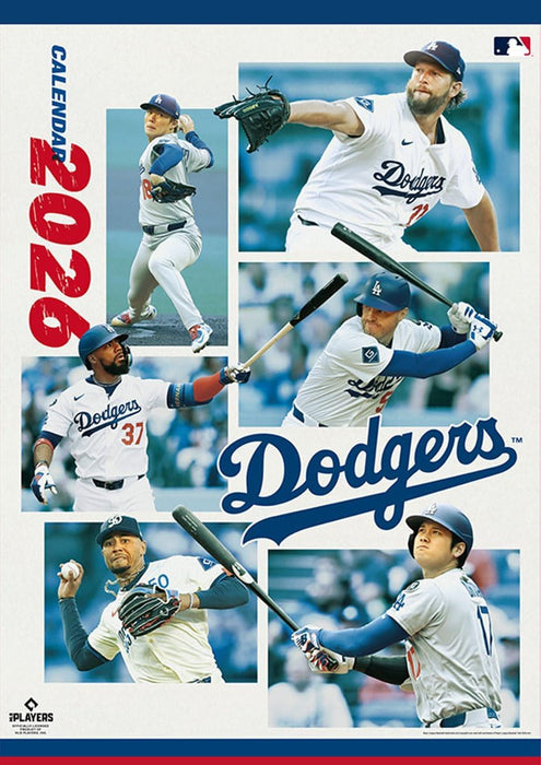 Ensky Dodgers 2026 Wall Calendar B2 CL-555