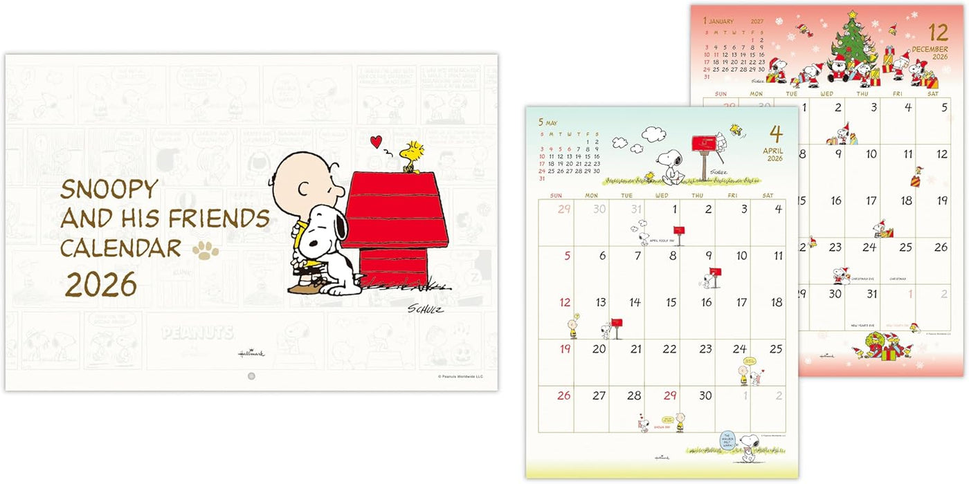 Hallmark Snoopy 2026 Wall Calendar Large 845360