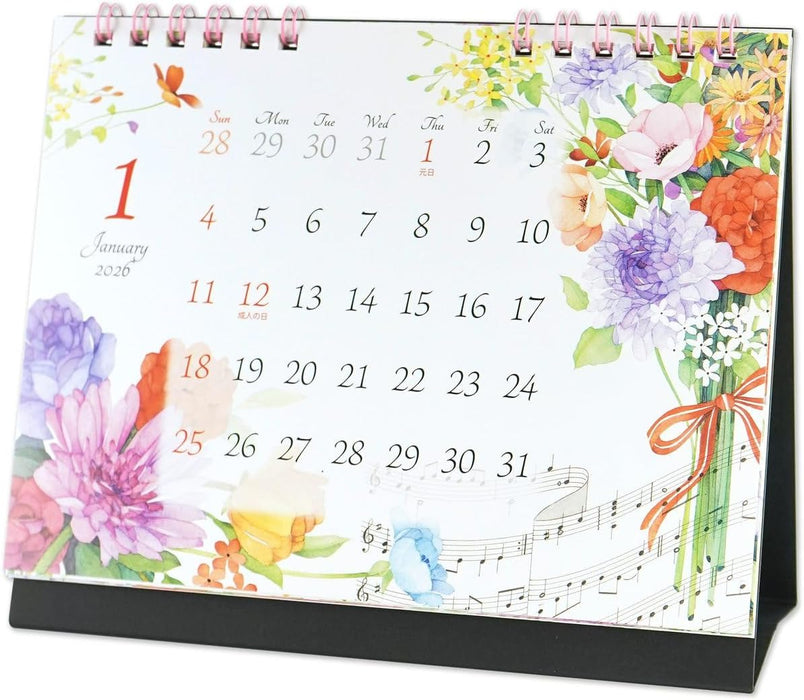 Frotia 2026 Desk Calendar Modern Flowers S CAL-222