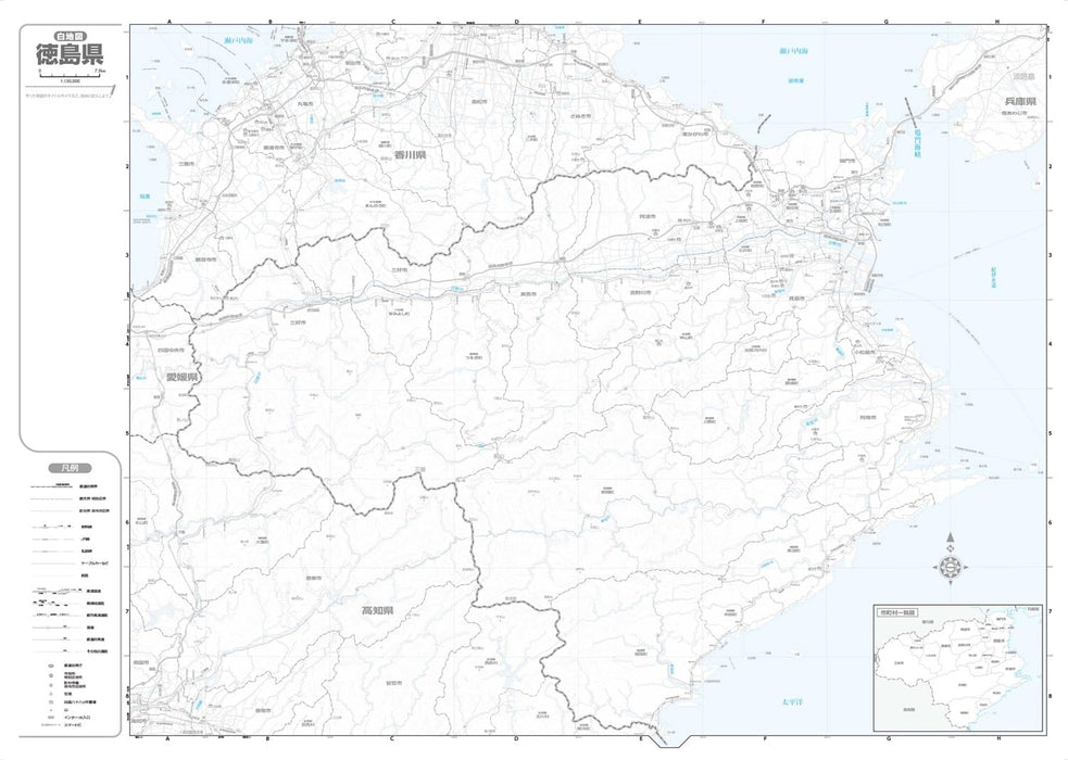Prefecture Map Tokushima (Prefecture Map 36)
