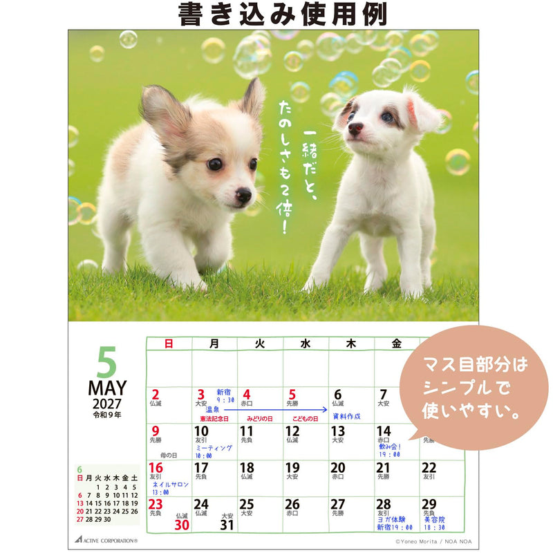 Active Corporation 2027 Wall Calendar DOG Monthly 27ACL-05