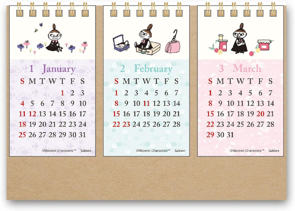 Gakken Sta:Ful 2026 Calendar Moomin Desk Calendar Little My 3-Month M10501