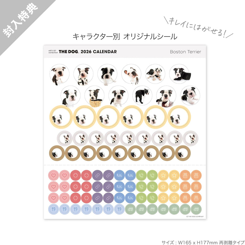THE DOG 2026 Desk Calendar [Boston Terrier]