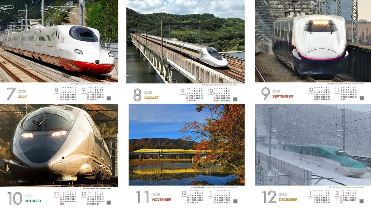 2026 Shinkansen Calendar