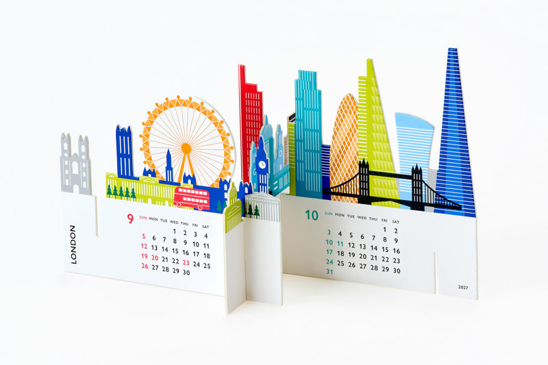 M-PLAN 2027 Cubics Desk Calendar Petit Petit 2-Month Basic 204119-01-58