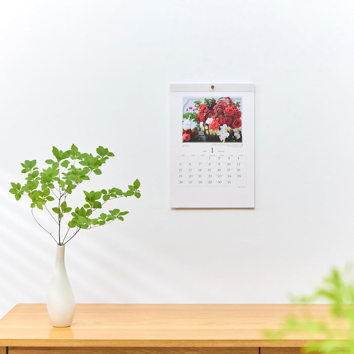 New Japan Calendar 2025 Wall Calendar Floral Healing Small NK452