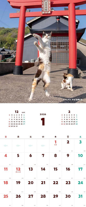 Hagoromo Nyan Kamisama. Masayoshi Yamamoto Tachi Neko 2026 Wall Calendar CL26-0399
