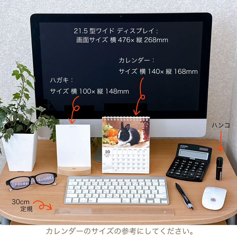 Active Corporation 2027 Desk Calendar Sweet Rabbit 27ACL-571