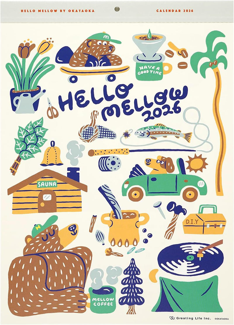 Greeting Life 2026 Wall Calendar OKATAOKA C-1676-OK
