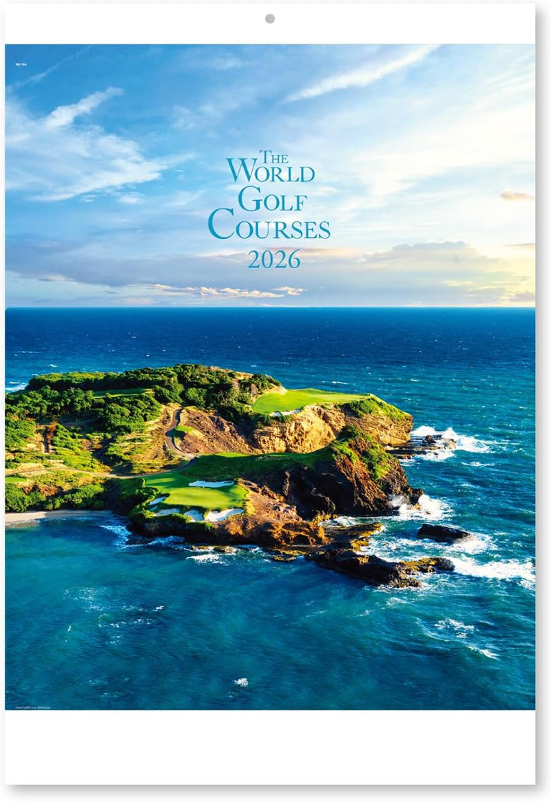 New Japan Calendar 2026 Wall Calendar World Golf Courses NK146 738x515mm