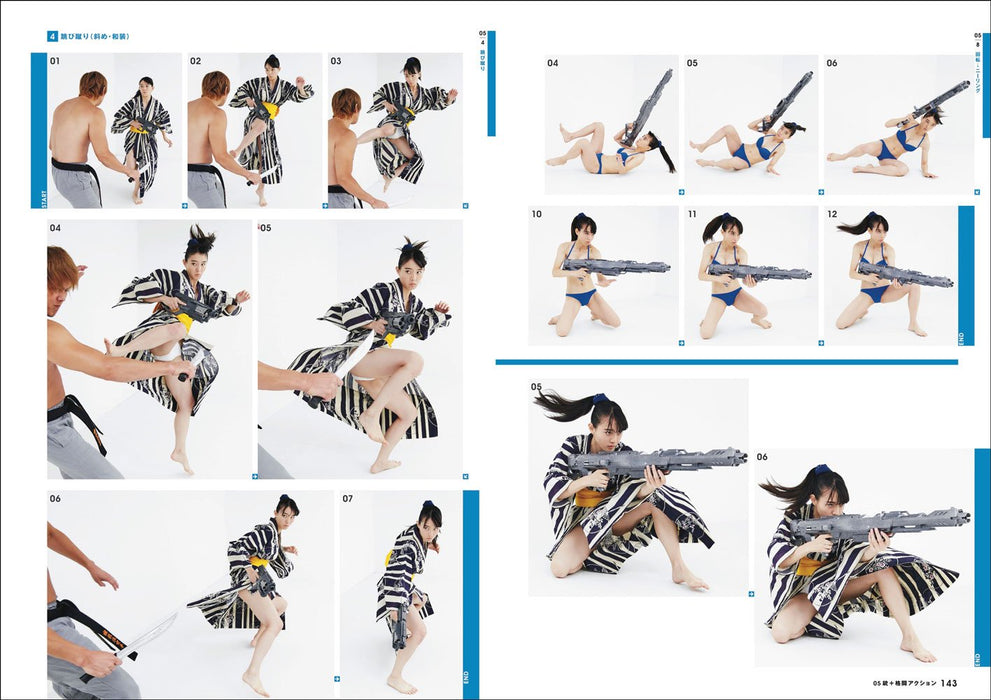 Instant Shooting Action Pose 03 Swords, Guns, and Girl Battles Edition