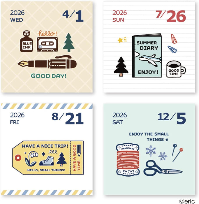 New Japan Calendar 2026 Page-A-Day Calendar eric color NK4420