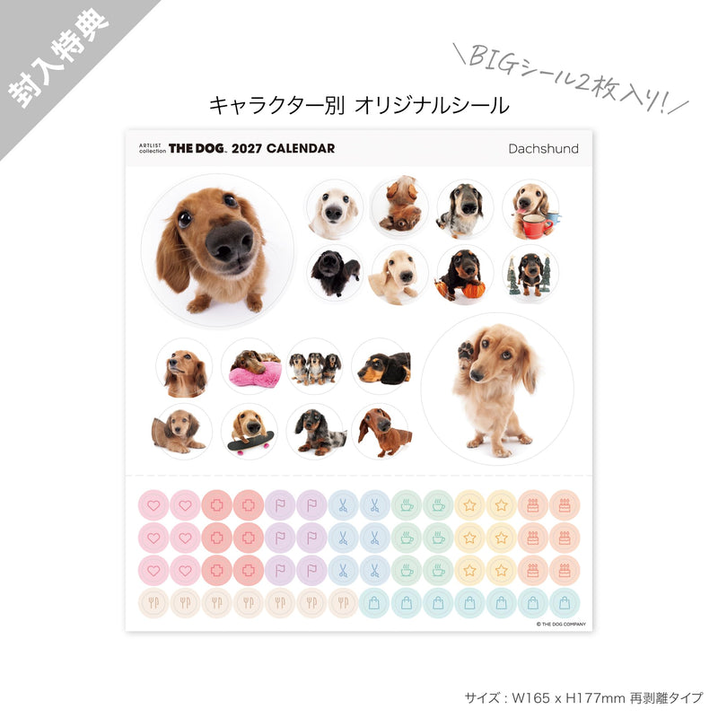THE DOG 2027 Wall Calendar Mini Size [Dachshund]