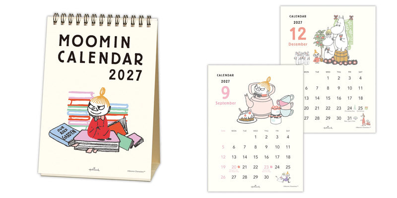 Hallmark Moomin Little My 2027 Desk Calendar Vertical Type 853464