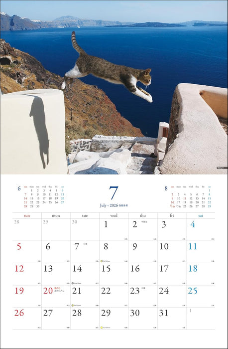 Mitsuaki Iwago World Cat Calendar 2026 (Monthly / Wall Calendar)