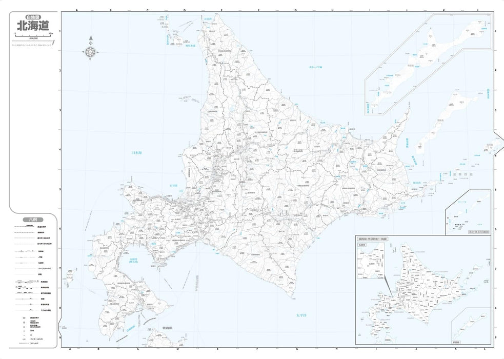 Prefecture Map Hokkaido (Prefecture Map 1)