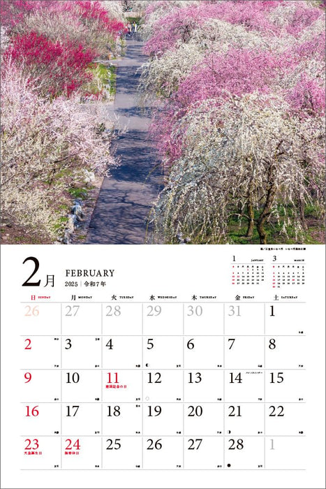 2025 Beautiful Flower Landscapes of Japan Calendar