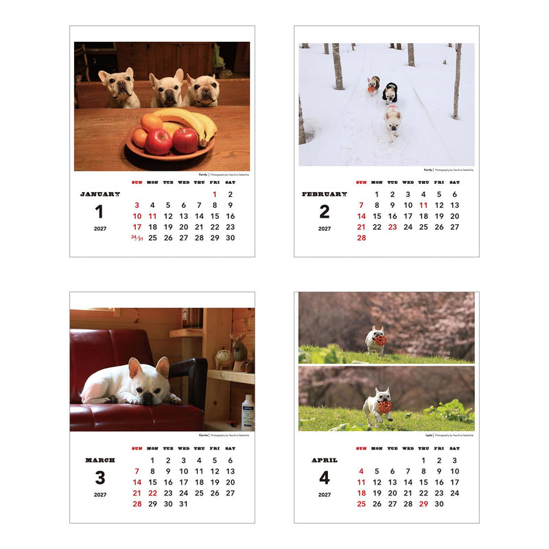 New Japan Calendar 2027 Desk Calendar Jumbo Moji NK8543