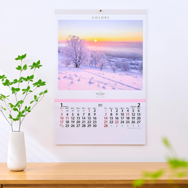 New Japan Calendar 2027 Wall Calendar COLORS Film 750 x 504mm NK415