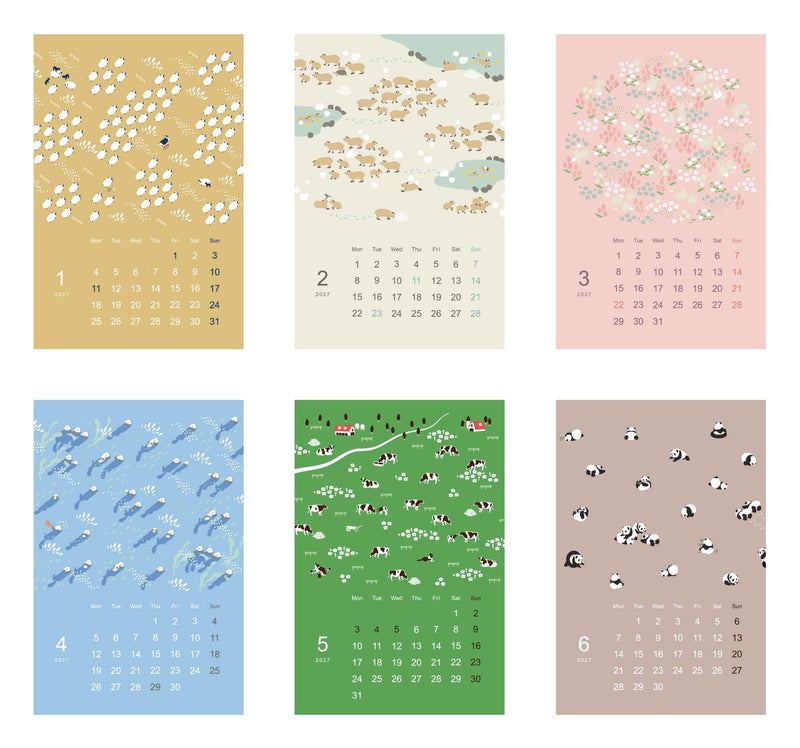 EL COMMUN MATOKA 2027 Desk Calendar Kuschel CAL190