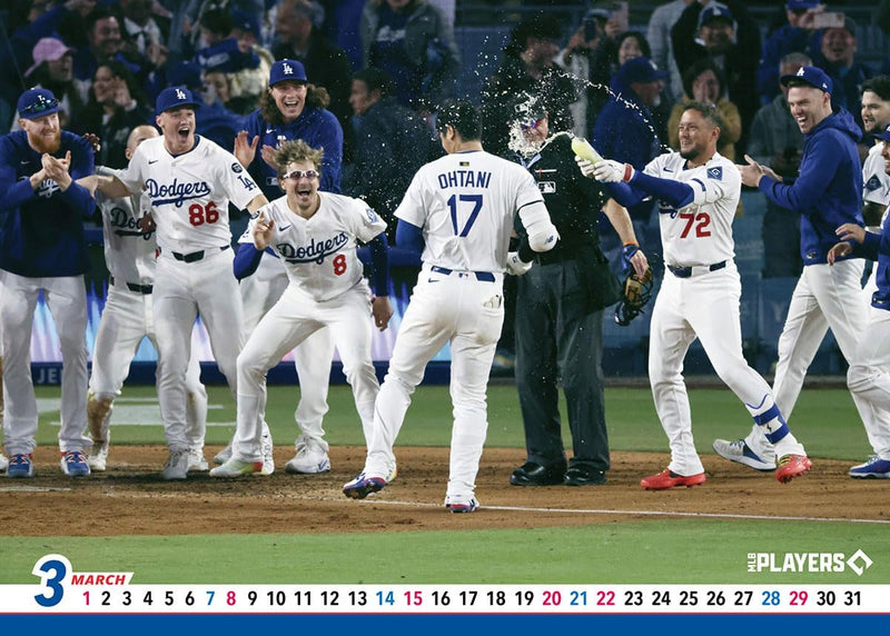 Ensky Dodgers 2026 Desk Calendar 16 x 21cm CL-556