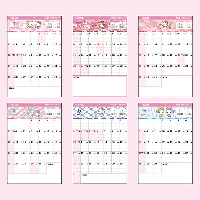 Sanrio Writable Calendar 2026 Hello Kitty Wall Calendar 622770