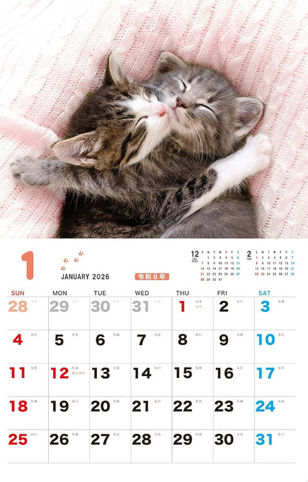 Fuwamofu Koneko. CALENDAR 2026