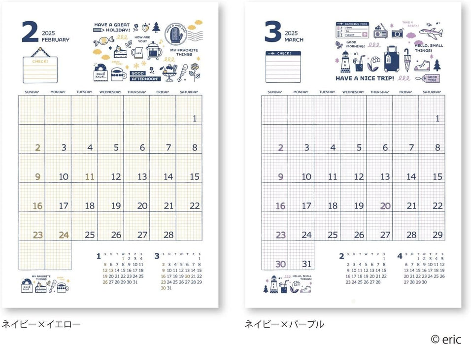 New Japan Calendar 2025 Wall Calendar eric NK4002