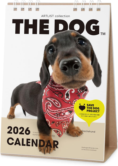THE DOG 2026 Desk Calendar [Dachshund]
