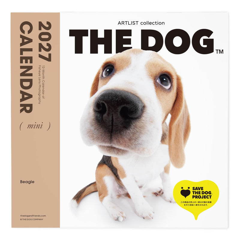 THE DOG 2027 Wall Calendar Mini Size [Beagle]