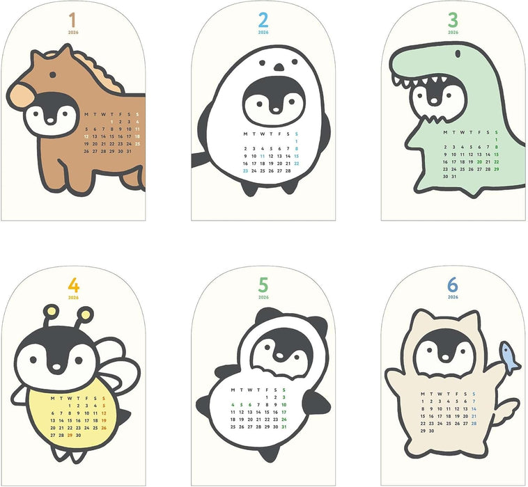 EL COMMUN MATOKA 2026 Desk Calendar Wooden Stand Die-Cut Kigurumi CAL-139