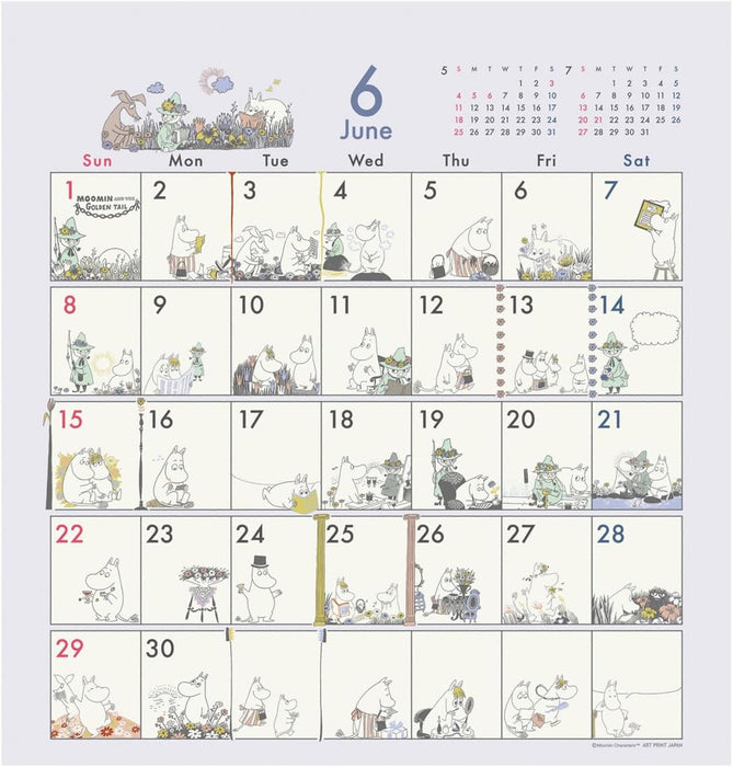 2025 Moomin Comic Design Calendar No.183