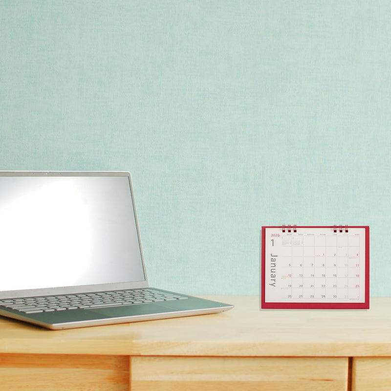 Orb 2026 Desk Calendar Red CK-750RE