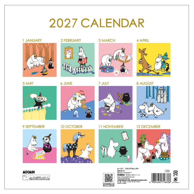 Midori 2027 Desk Calendar Stand Calendar Cat Pattern 31414006