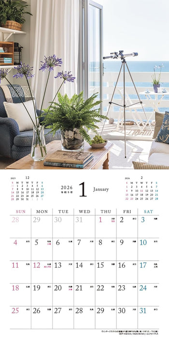 Traveling Calendar: Living by The Sea 2026