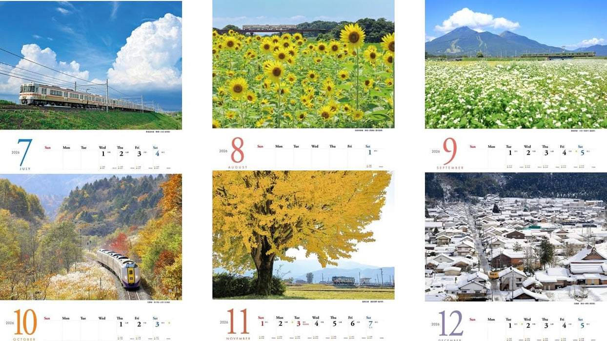 2026 Four Seasons and Railway Calendar