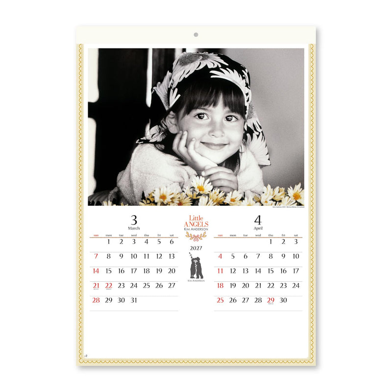 New Japan Calendar 2027 Wall Calendar Little Angels 7 Sheets NK36