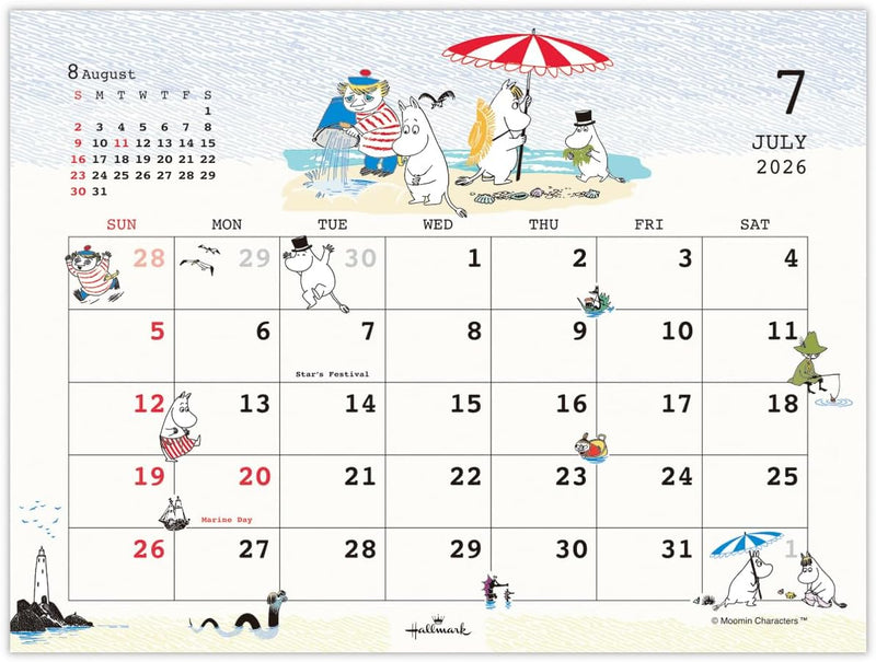 Hallmark Moomin Little My 2026 Desk Calendar 845506