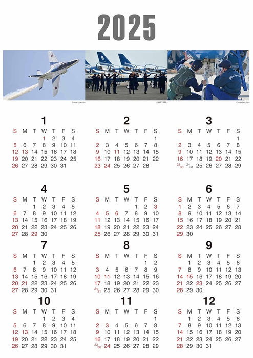 Blue Impulse Calendar 2025