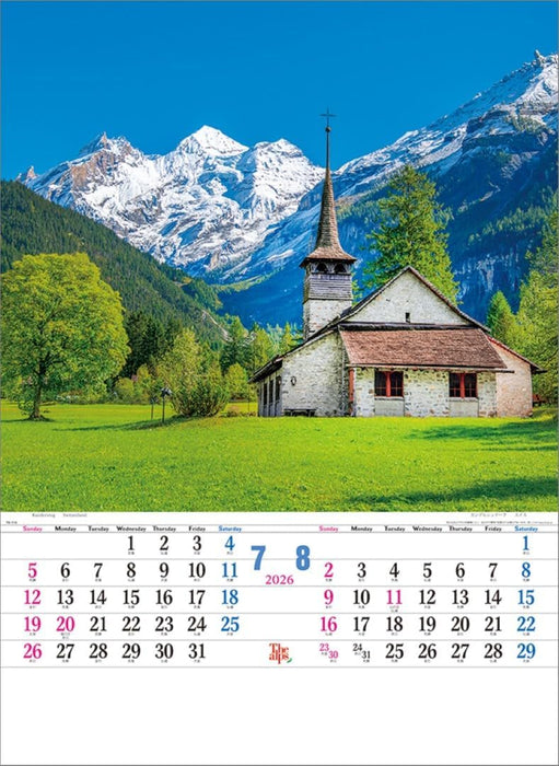 Todan 2026 Wall Calendar The Alps TD-713 CL26-1028