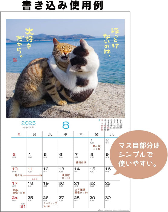 Active Corporation 2025 Wall Calendar Hinatabokko Neko Dayori 25ACL-04