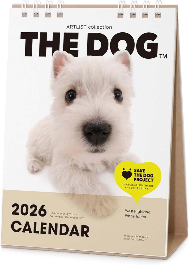 THE DOG 2026 Desk Calendar [West Highland White Terrier]